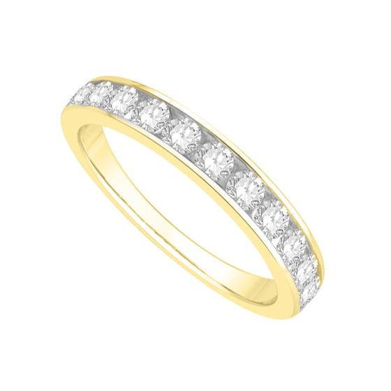 3mm Round Diamond Half Eternity Ring