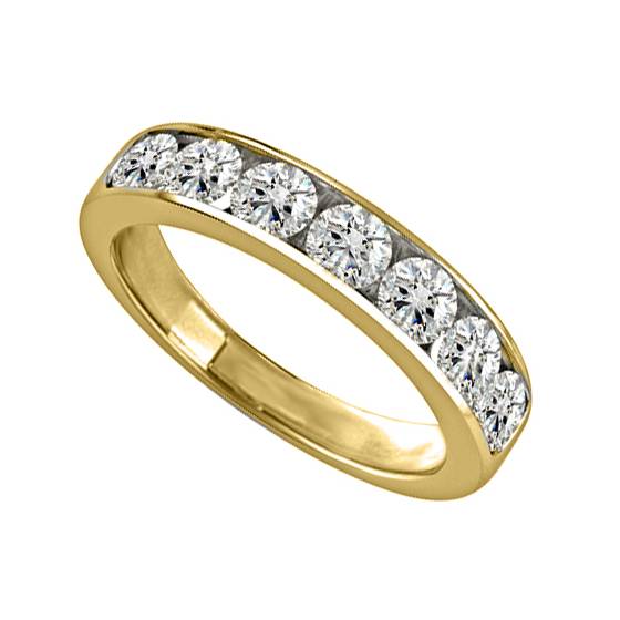 1.00ct VS/E-F Round Natural Diamond Eternity Ring