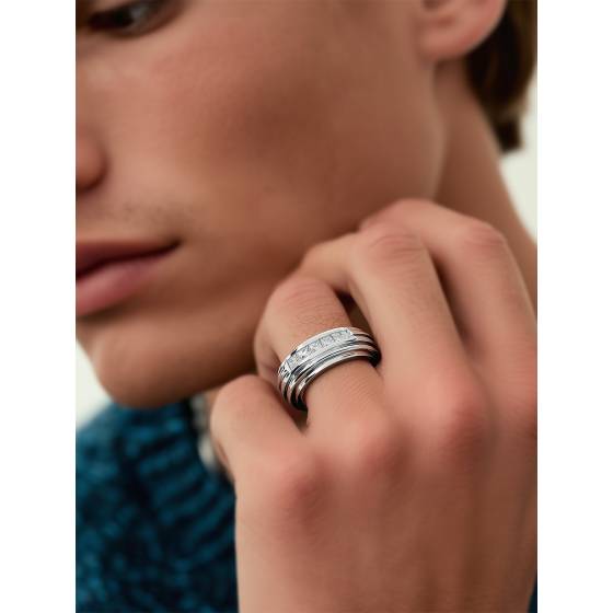 6mm Mens Princess Diamond Ring