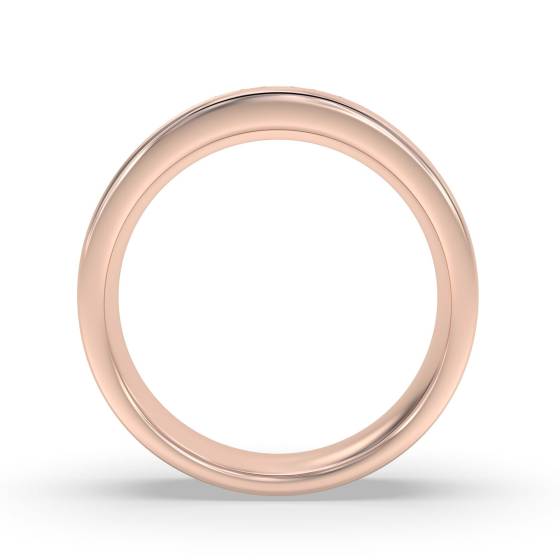 6.5mm Mens Princess Emerald Gemstone Bezel Set Ring