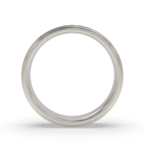 5.5mm Mens Round Diamond Ring