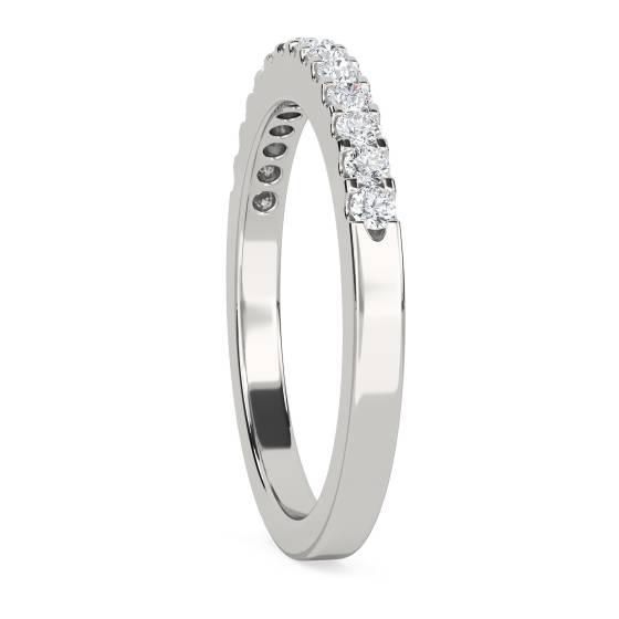 0.25ct VS/E-F Round Natural Diamond Half Eternity Ring