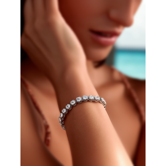 Classic Single Row Diamond Tennis Bracelet