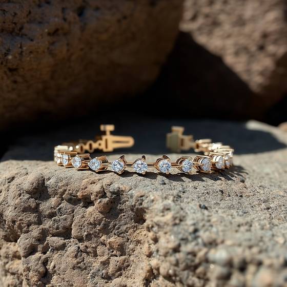 Modern Round Diamond Tennis Bracelet