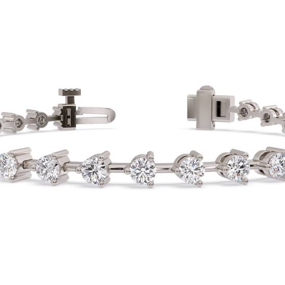 Modern Round Diamond Tennis Bracelet