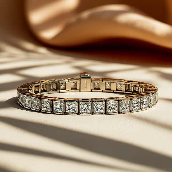Unique Princess Diamond Tennis Bracelet
