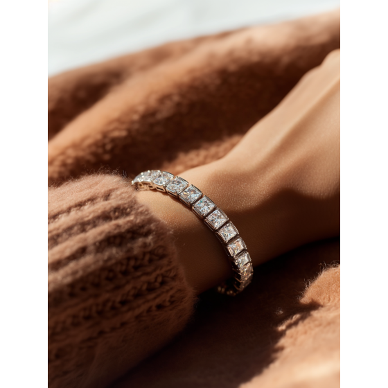 Unique Princess Diamond Tennis Bracelet