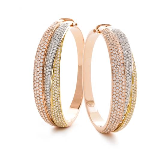 7.80ct VS/F-G Round Cut Pave Set Bangle