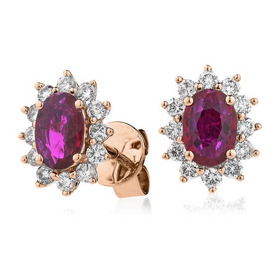 Ruby and Diamond Earrings