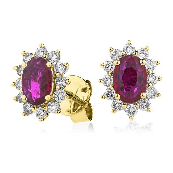 Ruby and Diamond Earrings