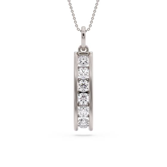 Classic Round Diamond Journey Pendant