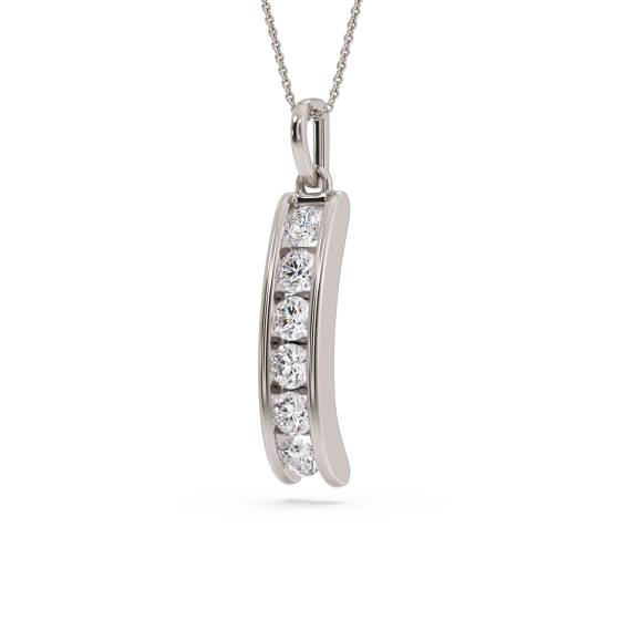 Classic Round Diamond Journey Pendant