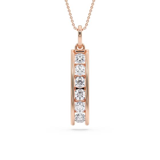 Classic Round Diamond Journey Pendant