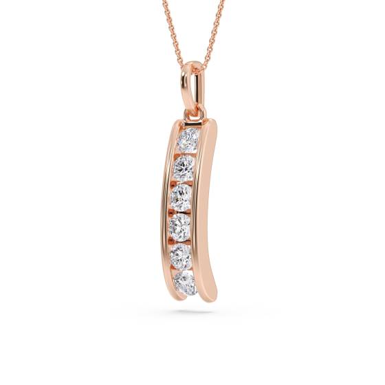 Classic Round Diamond Journey Pendant