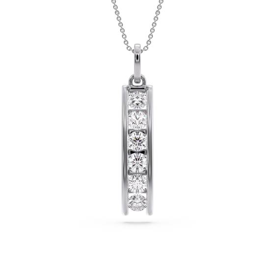 Classic Round Diamond Journey Pendant