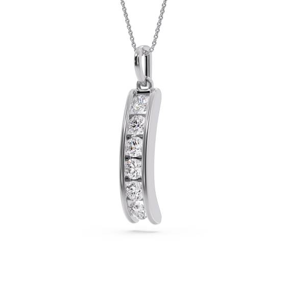 Classic Round Diamond Journey Pendant