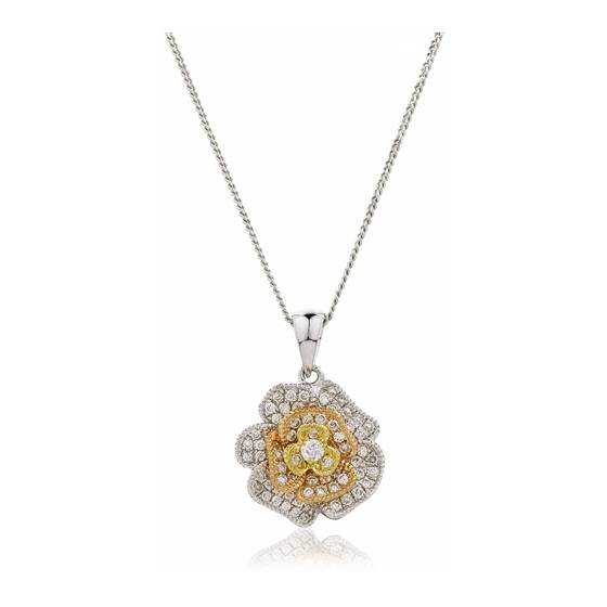0.25ct VS/E-F Round Natural Diamond Cluster Pendant