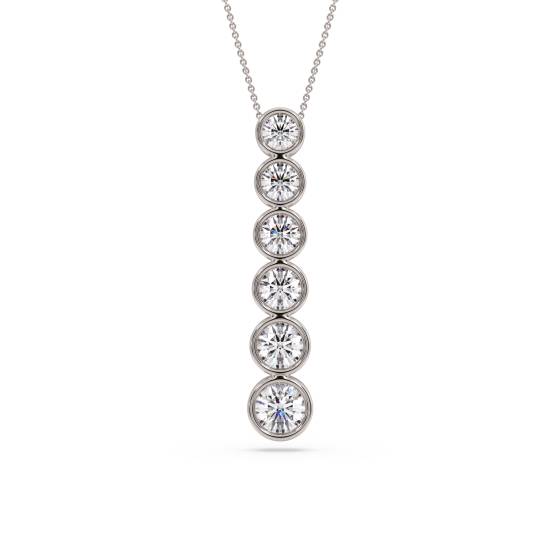 Classic Round Diamond Journey Pendant