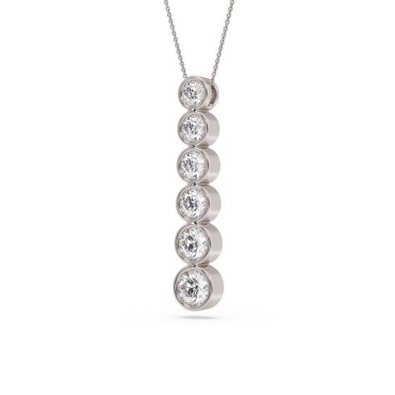 Classic Round Diamond Journey Pendant