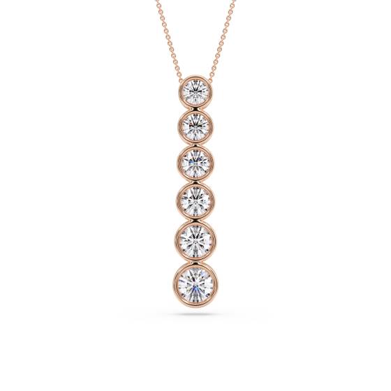 Classic Round Diamond Journey Pendant