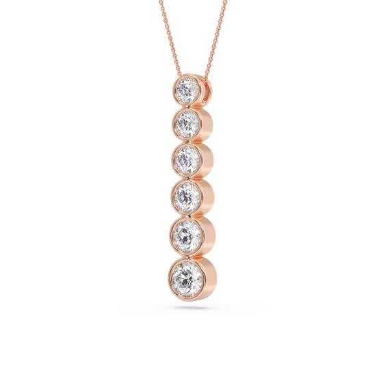 Classic Round Diamond Journey Pendant