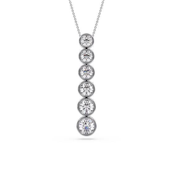 Classic Round Diamond Journey Pendant