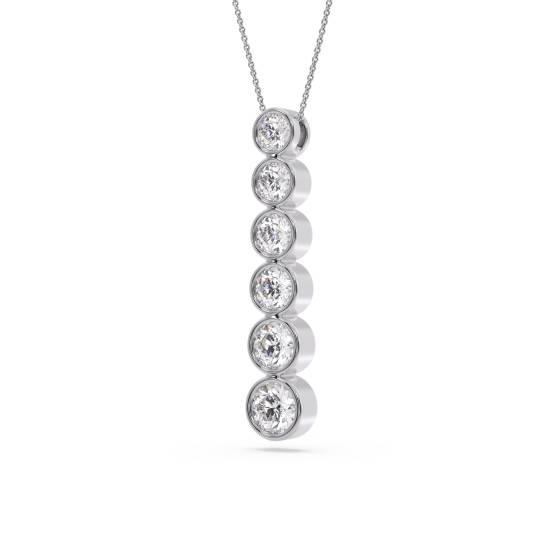 Classic Round Diamond Journey Pendant