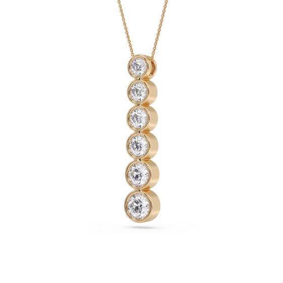 Classic Round Diamond Journey Pendant