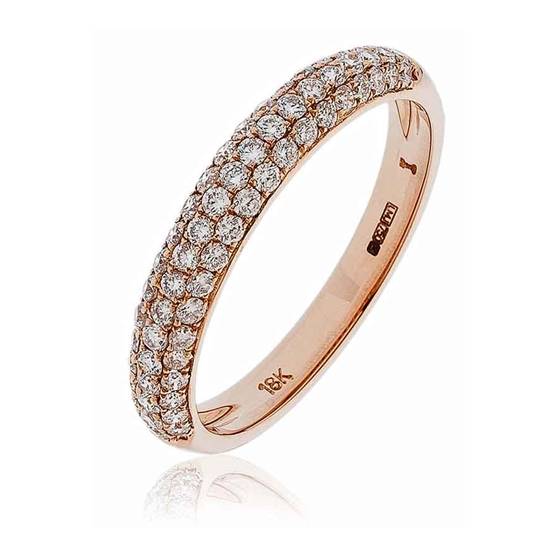 3.5mm Round Diamond Half Eternity Ring