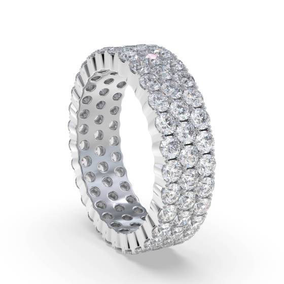 3.00ct Elegant Round Diamond Multi Row Dress Ring