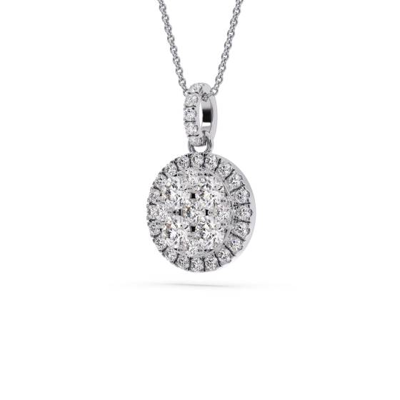 0.50ct Cluster Round Diamond Designer Pendant