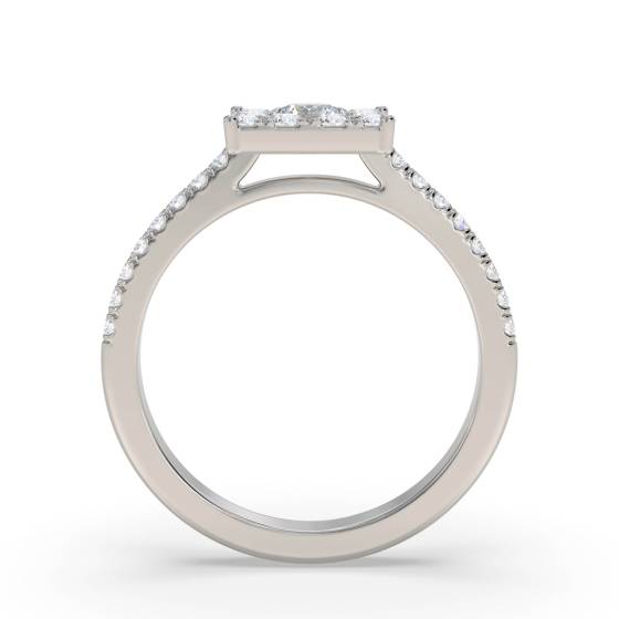 0.50ct Modern Round Diamond Cluster Ring