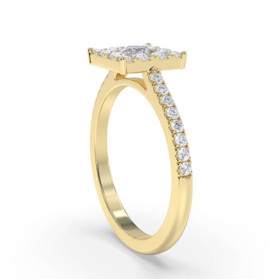 0.50ct Modern Round Diamond Cluster Ring