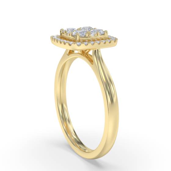 0.50ct Elegant Round Diamond Cluster Ring