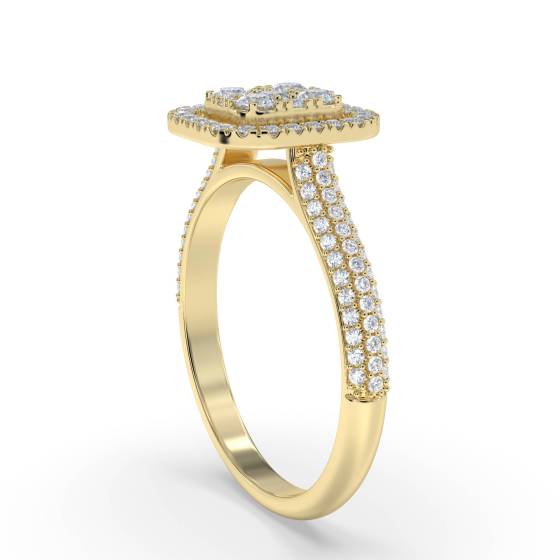 0.60ct Elegant Round Diamond Cluster Ring