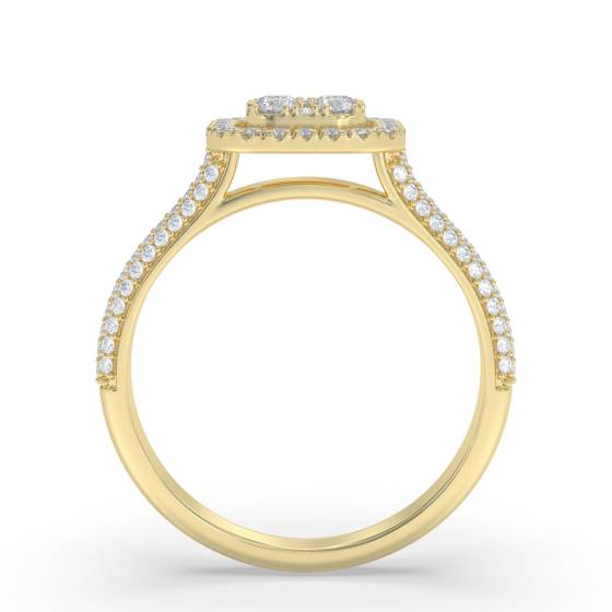 0.60ct Elegant Round Diamond Cluster Ring