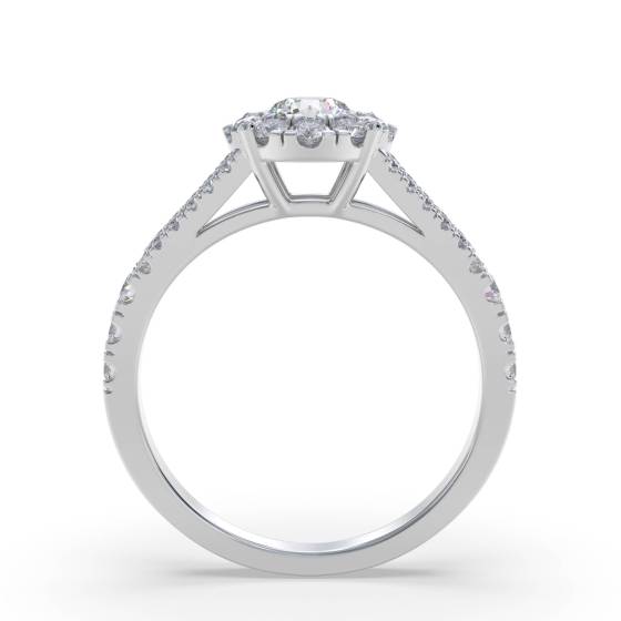 0.65ct VS/E-F Modern Round Natural Diamond Designer Ring