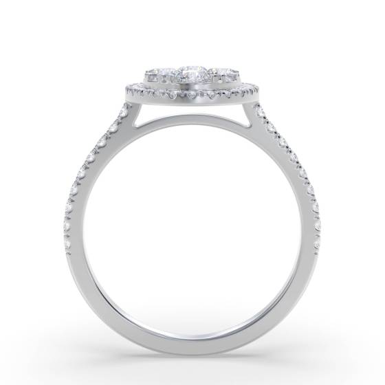 0.40ct VS/E-F Round Natural Diamond Cluster Ring