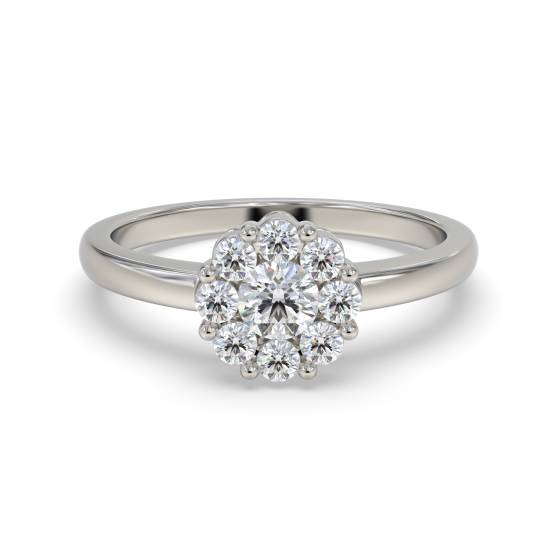 0.40ct Elegant Round Diamond Cluster Ring