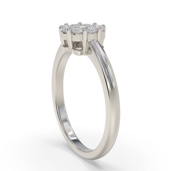 0.40ct Elegant Round Diamond Cluster Ring