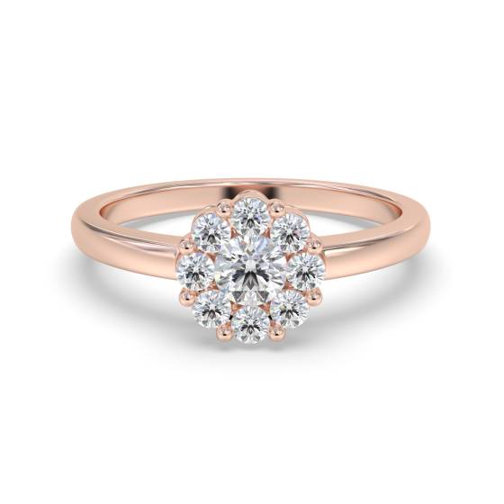 0.40ct Elegant Round Diamond Cluster Ring