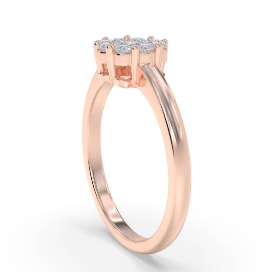 0.40ct Elegant Round Diamond Cluster Ring