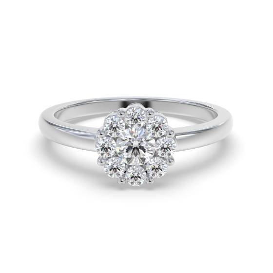 0.40ct Elegant Round Diamond Cluster Ring