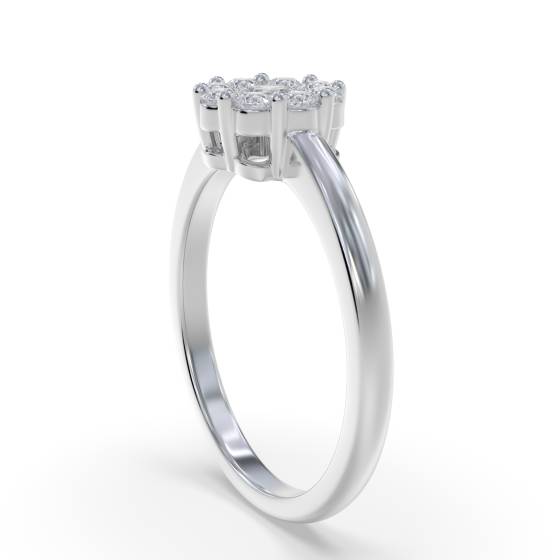 0.40ct Elegant Round Diamond Cluster Ring