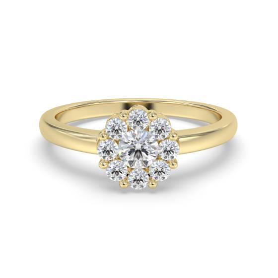 0.40ct Elegant Round Diamond Cluster Ring