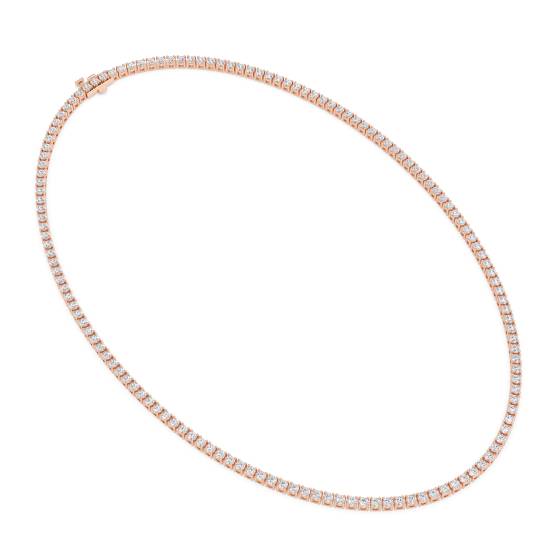 Elegant Round Diamond Tennis Necklace