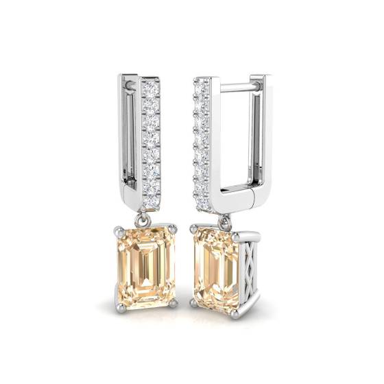 1.90ct VS/E-F Morganite and Diamond Earrings