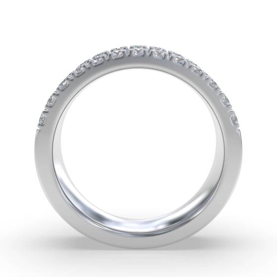 2.40ct Round and Baguette Diamond Multi Row Dress Ring