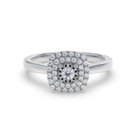 0.25ct Elegant Round Diamond Halo Ring