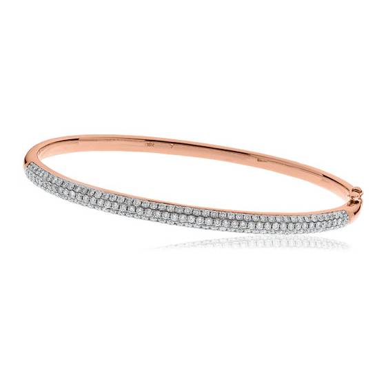 6.00ct Elegant Round Diamond Set Bangle
